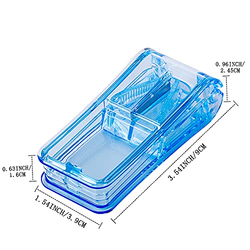 Cortador de Pastillas, Partidor de Pastillas con Cuchilla y Compartimiento de Almacenamiento, Divisor de Pastillas para Píldoras Pequeñas o Grandes