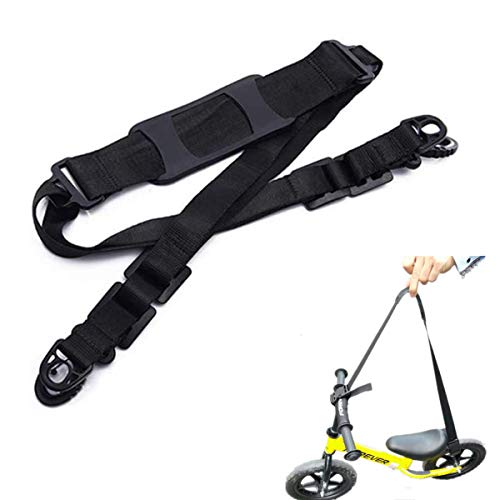 Counius 2 pcs Correa Transporte Scooter Eléctrico Ajustable Portátil Bicicleta Mano Correa Negro Correa Hombro para Bicicleta Equilibrio,Silla Plegable,Carga máxima 40 kg