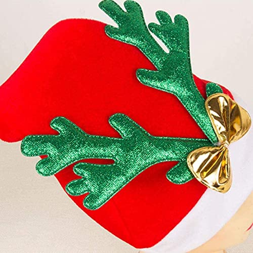 Counius 7 piezas Sombrero de Navidad Antlers Gorro Felpa Papá Noel Decoración Fiesta Navidad Niños Adultos Traje Festivo Accesorios Monigote Nieve Gorra Año Elk Nuevo Sombrero