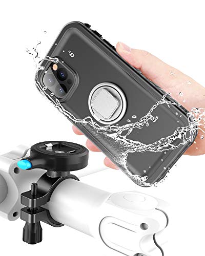 Cozycase Soporte Movil Bicicleta Compatible con iPhone 12 Pro MAX - con Funda estanca, Teléfono Aluminio Manillar de Bicicleta de Montaje (iPhone 12 Pro MAX (6,5"))