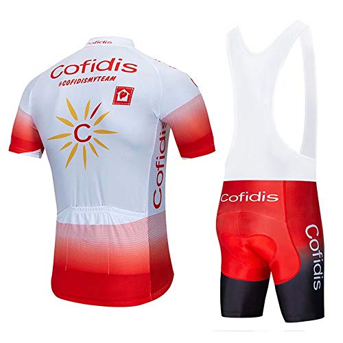 CQXMM Traje de Ciclismo para Hombre de Equipos. Culotte y Maillot con 3D Gel Pad para MTB, Spinning, Bicicleta de Carretera