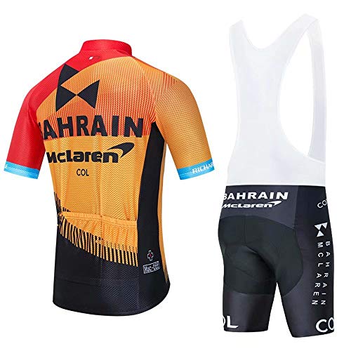 CQXMM Traje Equipacion Ciclismo Hombre Verano con 3D Acolchado De Gel,Traje Ciclismo Hombre Maillot Ciclismo + Pantalon Bicicleta para MTB Ciclista Bici