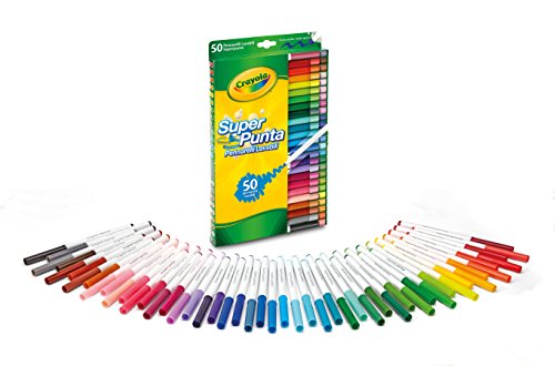 Crayola 7555 - 50 Rotuladores Súper Punta Lavables , color/modelo surtido