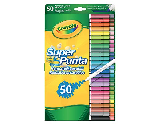 Crayola 7555 - 50 Rotuladores Súper Punta Lavables , color/modelo surtido