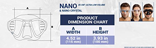 Cressi Nano HD Mirrored Lens - Gafas/Máscara de Buceo, Color Negro, Talla n/a