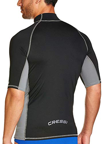 Cressi Rash Guard Man, Hombre, Negro (Negro/Gris) , M