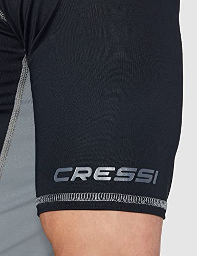 Cressi Rash Guard Man, Hombre, Negro (Negro/Gris) , M