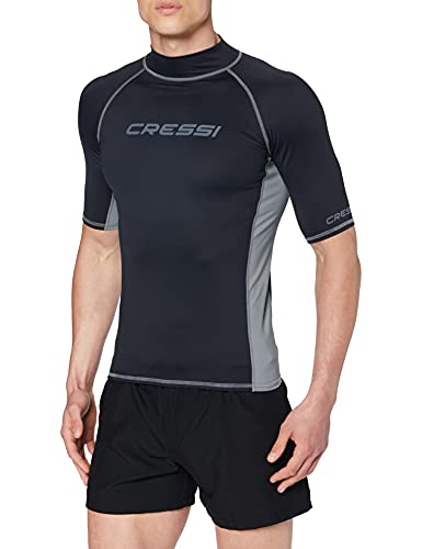 Cressi Rash Guard Man, Hombre, Negro (Negro/Gris) , M