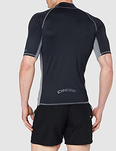 Cressi Rash Guard Man, Hombre, Negro (Negro/Gris) , M