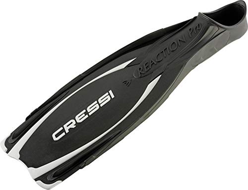 Cressi Reaction - Aletas de buceo de surf y natación, tamaño 42/43, color negro