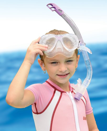Cressi Set Marea Vip Jr - Gafas y tubo de buceo para niños rosa
