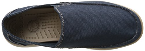 Crocs Santa Cruz Clean Cut Loafer, Hombre Mocasín, Azul (Navy/Tumbleweed), 39-40 EU