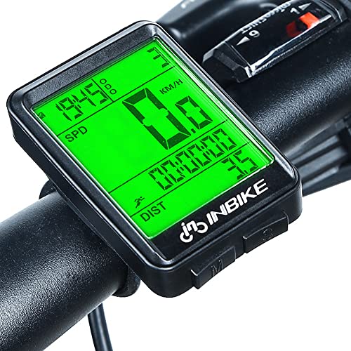 Cronómetro de Bicicleta, Velocímetro de Bicicleta a Prueba de Agua Odómetro Inalámbrico Cronómetro de Bicicleta con Computadora LCD Negro para Bicicleta de Montaña Bicicleta de Carreras