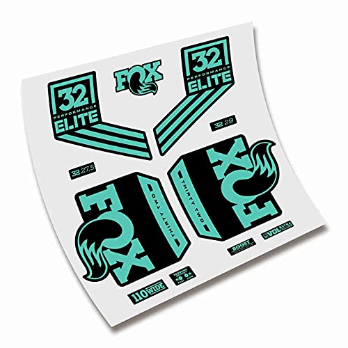 CUAC REVOLUTION Pegatinas Horquilla Fox 32 Performance Elite 2018 BTT MTB Fork Stickers AUFKLEBER ADESIVI Bike Decals (Menta)