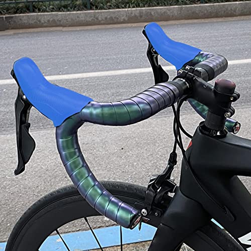 Cubierta de manija de Freno Bicicleta, Protector de Agarre de maneta de Freno, Manguito de Silicona de Agarre de Palanca de Freno Antideslizante Universal para Bicicleta de Carretera y MTB, Negro/AZ