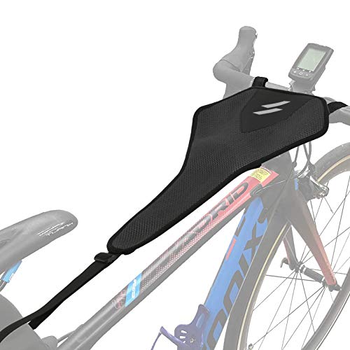 Cubierta de Sudor para Entrenamiento de Bicicleta Impermeable, Achort Bicicleta Trainer Sweat Net Frame Guard Absorbe el Sudor, Prevenir la Bicicleta de la Corrosión 34.5 * 24.5cm