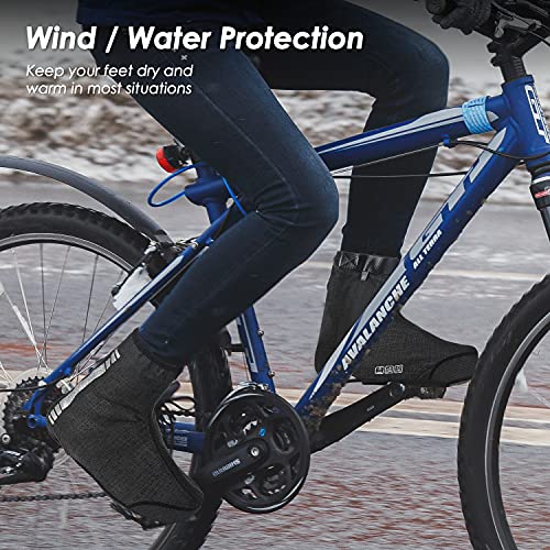 para Ciclismo y para Hombre y Mujer térmicos para Invierno CXWXC Cubrezapatos para Bicicleta Impermeable con Cremallera Cortavientos
