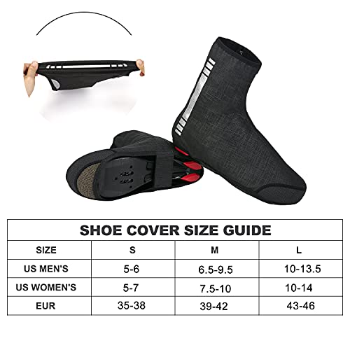 Cubrezapatillas de Ciclismo Invierno calentito Impermeables cubrebotas de Bici Comodos Ligero Protección térmica Impermeable MTB Carretera Cubrezapatillas Zapatillas Bicicleta de Montaña (L (43-46))