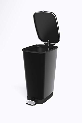 Curver Chic Cubo de Basura, Negro, L, 50-60 L, 29 x 44.5 x 60.5 cm