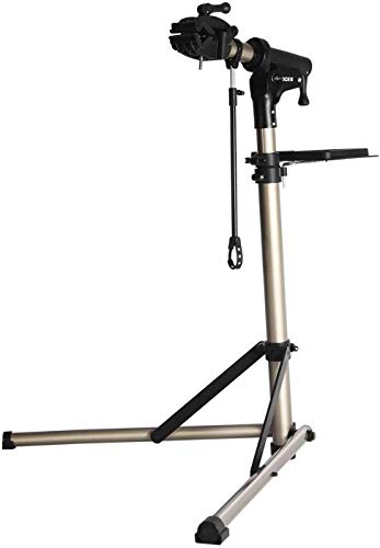 CXWXC Soporte de Reparación de Bicicletas, Soporte de Reparación de Bicicletas de Aluminio con Bandeja Magnética, Ajustable, Ligero, Portátil, para Mantenimiento de Bicicletas Champán (champán)