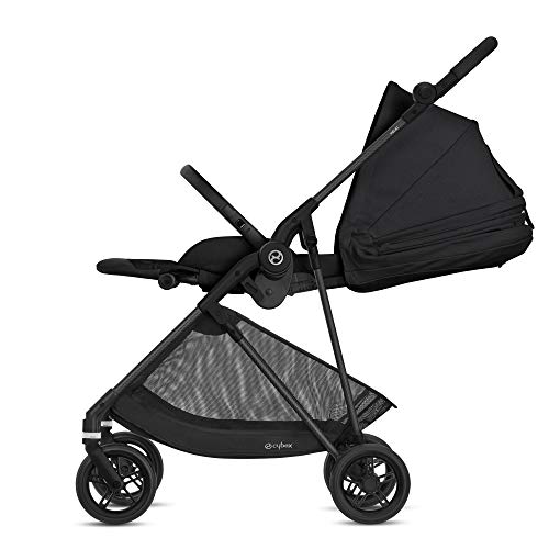 CYBEX Gold Melio Carbon Cochecito, Desde nacimiento hasta 3 años aprox (máx. 15 kg), Cuadro de fibra de carbono ultraligero (peso total solo 5,8 kg), Deep Black