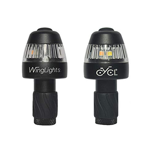 CYCL Winglights 360 Fixed Intermitente para Bicicleta, Unisex Adulto, Negro, 11.8x8x3.2cm
