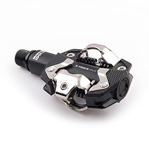 Cycle - Pedales de Carrera X-Track MTB - Mecanimos Compatible estándar SPD - Cuerpo Compuesto - Eje de Cromoly+ - Plataforma extensa - Pedales automáticos Extremadamente fiables