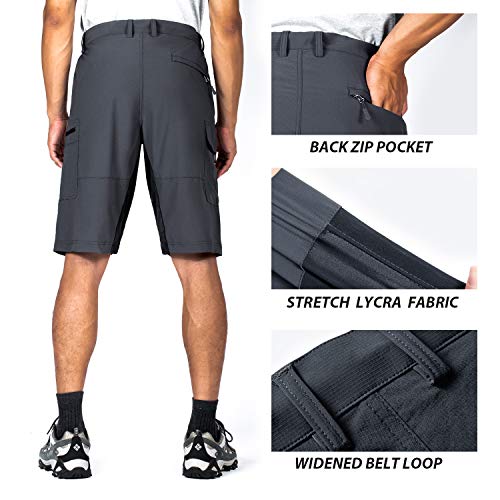 Cycorld Pantalones cortos de ciclismo para hombre, de secado rápido, transpirables, Hombre, 2020 Neueste MTB Shorts-09, Color gris., large