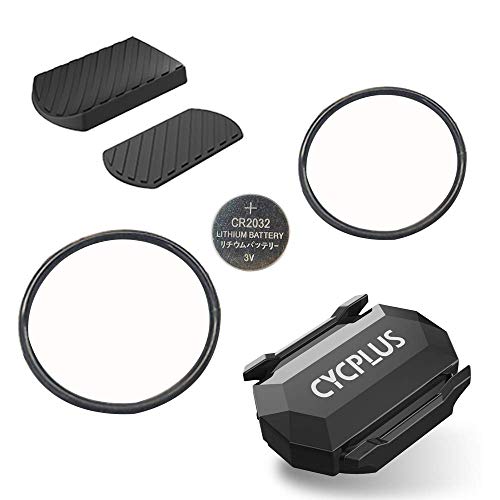 CYCPLUS Sensor de Velocidad y cadencia de Ciclismo, Bluetooth/Ant + Sensor de Velocidad/cadencia de Bicicleta microminiatura Impermeable sin imán - C3