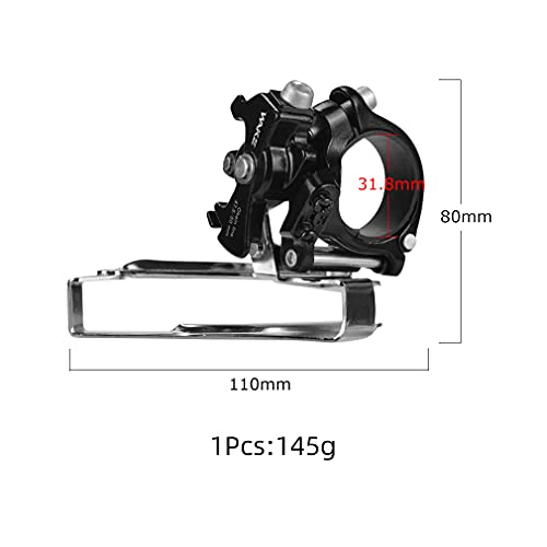 CYSKY Desviador Delantero de Bicicleta, desviadores Delanteros de Bicicleta de montaña de 3 velocidades, desviador Delantero de Bicicleta de Carretera MTB, palancas de Cambio de 3 velocidades