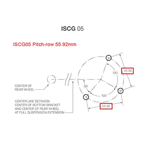 CYSKY Guía de Cadena de Bicicleta 32-40T MTB Protector de Cadena de Bicicleta Protector de Cadena de Bicicleta de aleación de Aluminio para la mayoría de Las Bicicletas (ISCG-05)