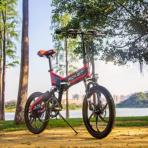 cysum TOP730 20 Pulgadas Bicicleta eléctrica Plegable para Adultos,48V 8Ah Batería Citybikes, 25 km/h Shimano 7 Speeds MTB de Doble suspensión ebikes…