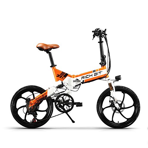 cysum TOP730 20 Pulgadas Bicicleta eléctrica Plegable para Adultos,48V 8Ah Batería Citybikes, Shimano 7 Speeds MTB de Doble suspensión ebikes