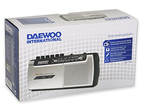 Daewoo Radio Cassette Grabador | Radio Portátil | Radio Am/FM | Transistor | Radio Emisora | Radio Cassette Cinta | Radio Pequeña