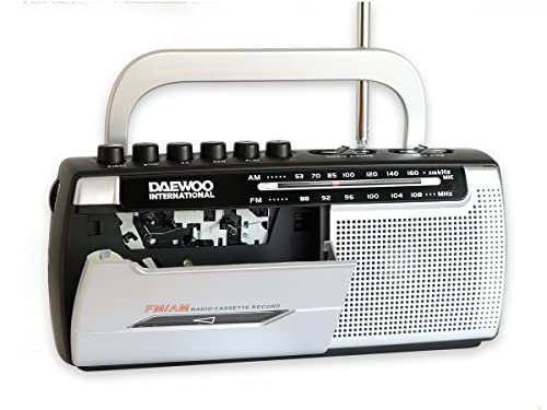 Daewoo Radio Cassette Grabador | Radio Portátil | Radio Am/FM | Transistor | Radio Emisora | Radio Cassette Cinta | Radio Pequeña