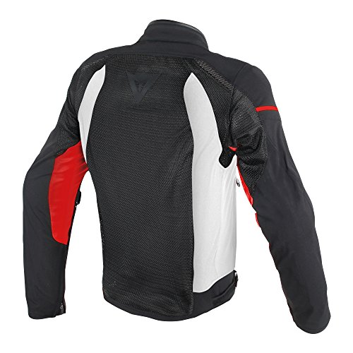 Dainese 1735196_858 Chaqueta Moto Verano, Negro/Blanco/Rojo, 54 EU