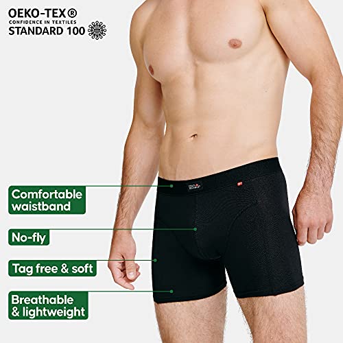 DANISH ENDURANCE Bóxers para Hombres Pack de 3 (Negro, Large)