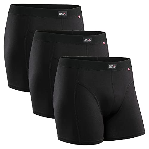 DANISH ENDURANCE Bóxers para Hombres Pack de 3 (Negro, Large)