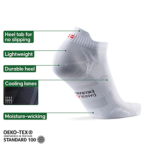 DANISH ENDURANCE Calcetines de Deporte Low Cut Pack de 5 (Multicolor: 2 x Negro, 2 x Gris, 1 x Blanco, EU 39-42)