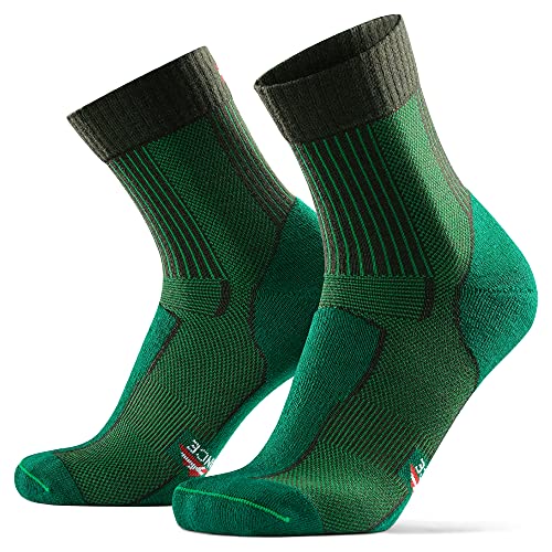 DANISH ENDURANCE Calcetines Ligeros de Senderismo y Trekking de Lana Merino 1 par (Verde Oscuro, EU 43-47)