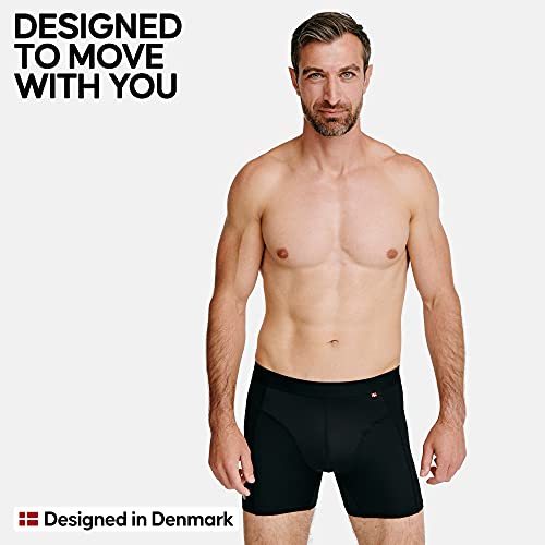 DANISH ENDURANCE Calzoncillos Bóxer de Deporte Pack de 3 (Negro, X-Large)