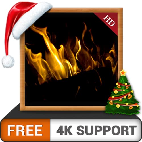 Dark Chimenea HD gratis: disfrute de las vacaciones de Navidad de invierno con una chimenea romántica en su televisor HDR 8K 4K y dispositivos de fuego como fondo de pantalla y tema para la mediación