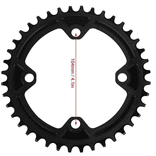 DAUERHAFT Plato de Bicicleta, Redondo Ovalado 104BCD 40T 42T Plato Ancho Estrecho Plato único, para Platos y bielas Shimano Am/XC(40T)