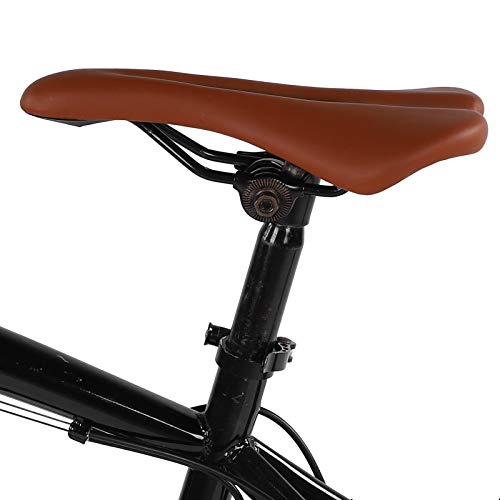 DAUERHAFT Sillín de Bicicleta Antideslizante Aspecto Exquisito Buen Amortiguador de Bicicleta de absorción de Impactos, para Bicicleta de Carretera(Brown)