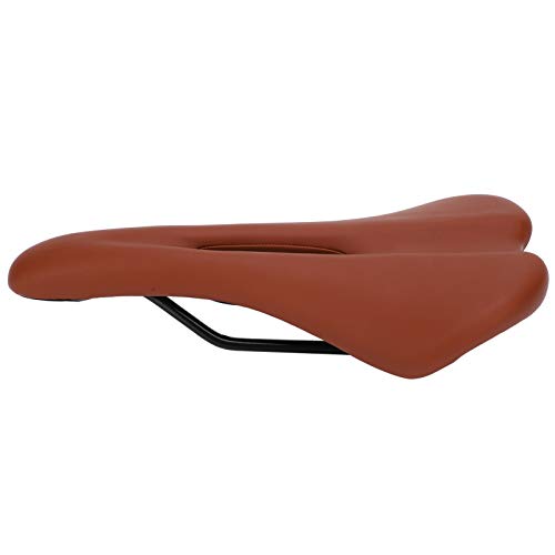 DAUERHAFT Sillín de Bicicleta Antideslizante Aspecto Exquisito Buen Amortiguador de Bicicleta de absorción de Impactos, para Bicicleta de Carretera(Brown)