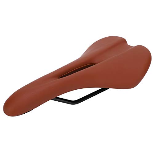 DAUERHAFT Sillín de Bicicleta Antideslizante Aspecto Exquisito Buen Amortiguador de Bicicleta de absorción de Impactos, para Bicicleta de Carretera(Brown)