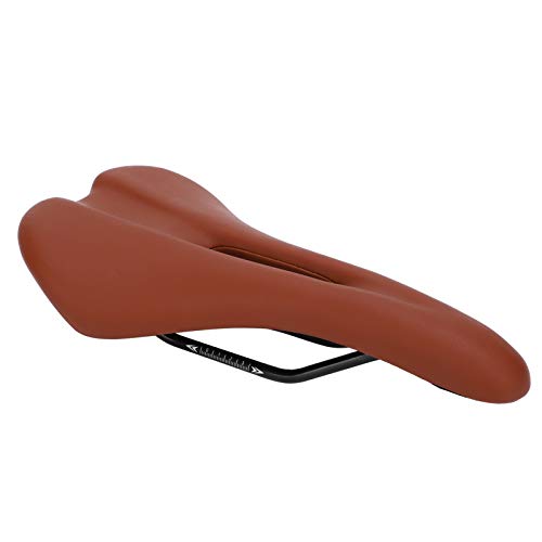 DAUERHAFT Sillín de Bicicleta Antideslizante Aspecto Exquisito Buen Amortiguador de Bicicleta de absorción de Impactos, para Bicicleta de Carretera(Brown)