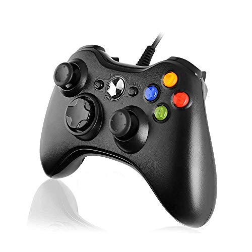DDiswoee Xbox 360 Mando de Gamepad, Controlador Mando USB de Xbox 360 con Vibración, Controlador de Gamepad para Xbox 360 Mando para PC Windows XP/7/8/10