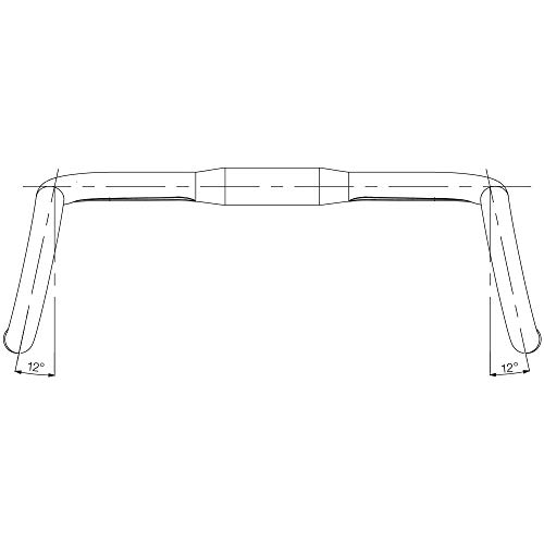 Deda Elementi Gravel 100 - Manillar Unisex para Adulto, Negro y Negro, 40 cm
