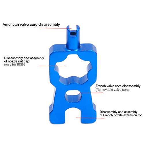 DEDC 4 en 1 Llave de Núcleo de Válvula para Bicicleta, Herramienta de Extracción de Núcleo de Válvula de Aire, Boquilla de Bicicleta, Herramienta de Reparación